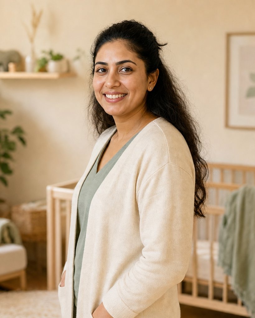 The nursery manager at Mosaic, standing in a classroom doorway